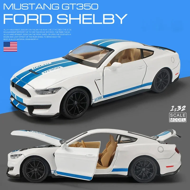 Vibrant Blue Ford Mustang Shelby GT350 Toy Model 7 Vibrant Blue Ford Mustang Shelby GT350 Toy Model - Image 7