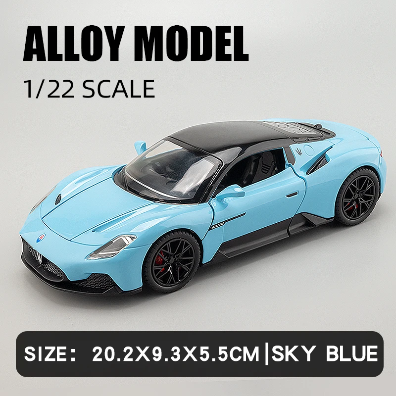 Sky Blue Maserati MC20 Diecast Model 10 Sky Blue Maserati MC20 Diecast Model - Image 10