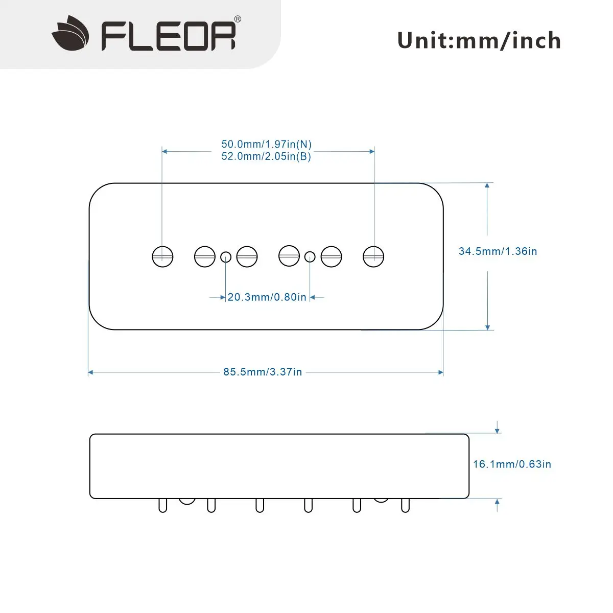 P90 Single Coil Guitar Pickup for LP Styles 4 P90 Single Coil Guitar Pickup for LP Styles - Image 4