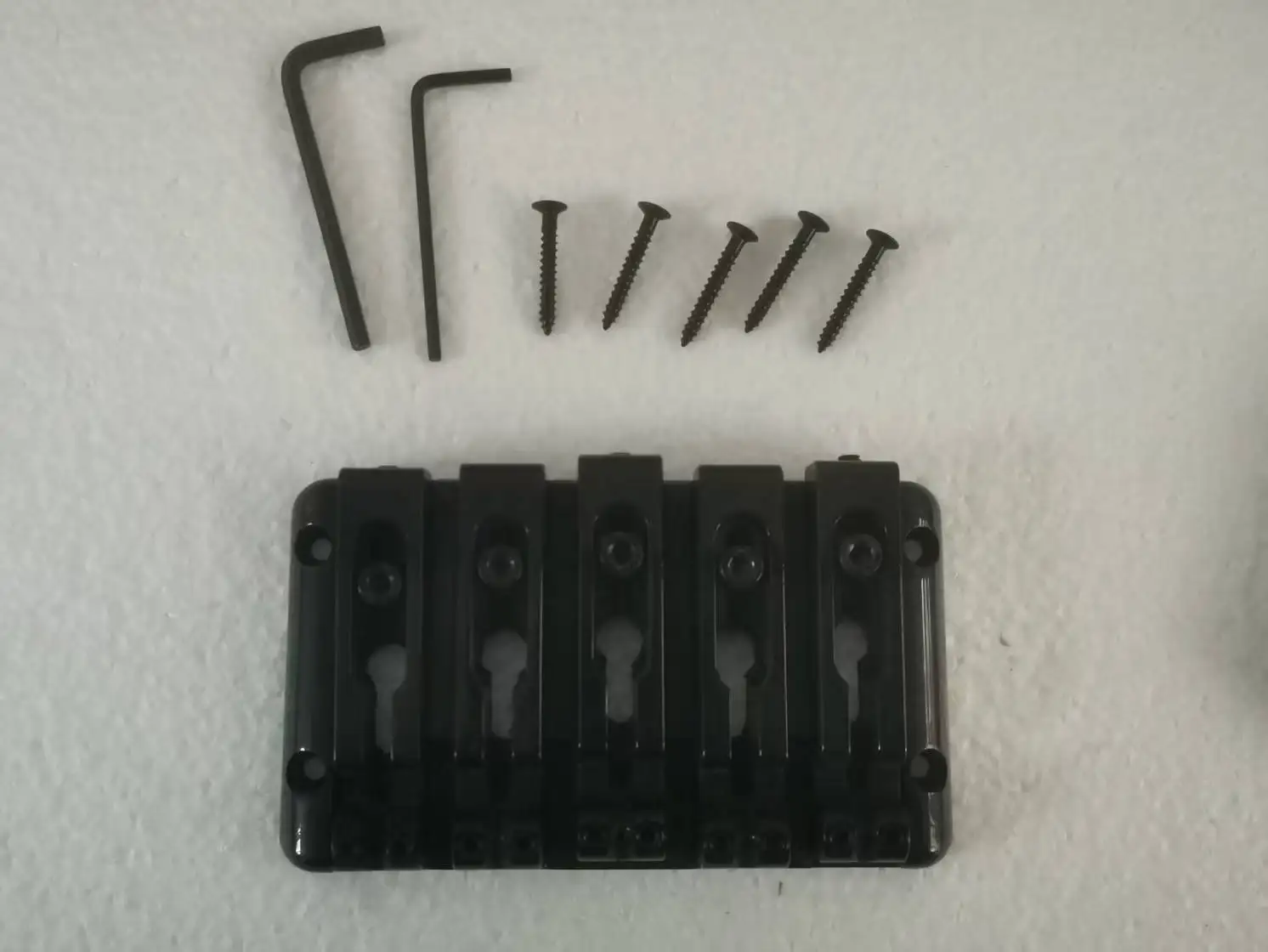 Professional Black Bass Guitar Tailpiece and Bridge 3 Professional Black Bass Guitar Tailpiece and Bridge - Image 3