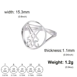 Lucifer Sigil Stainless Steel Ring for Men & Women 16 S0a0e969ede454ea5a87e5e04918dcba85