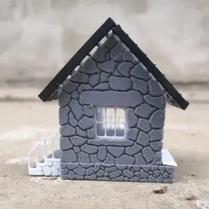 1/87 HO Scale Rustic Stone House Model 9 S0a3c8b2669a74af9bba8d498c953d8a4l