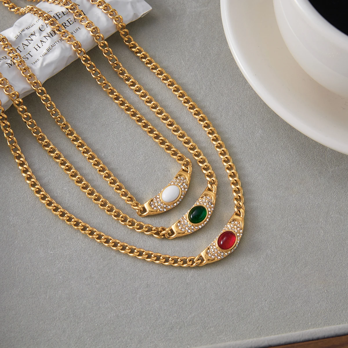 Vintage Stainless Steel Moon Pendant Necklace 5 Vintage Stainless Steel Moon Pendant Necklace - Image 5