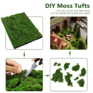 Artificial Moss Tuft Grass Mat for Miniature Landscaping 14 S0a70fc656352436ebb16e73ffb5cce604