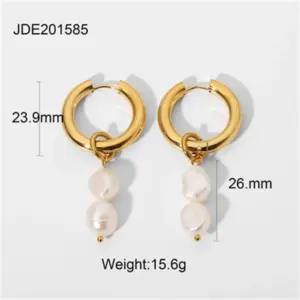Gold Stainless Steel Pearl Drop Earrings 17 S0a77f74484fb4d6184a633729e58d831n