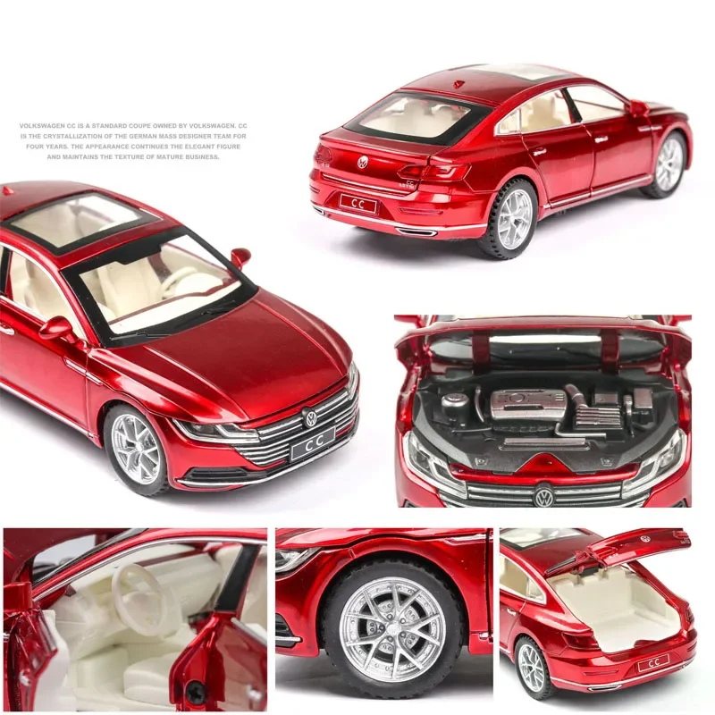 White Volkswagen CC 1:32 Diecast Model 4 White Volkswagen CC 1:32 Diecast Model - Image 4