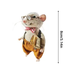 Festive Handmade Needle-Felted Mouse Ornament 15 S0a92b943a141485d8b32b03aec5bb605j