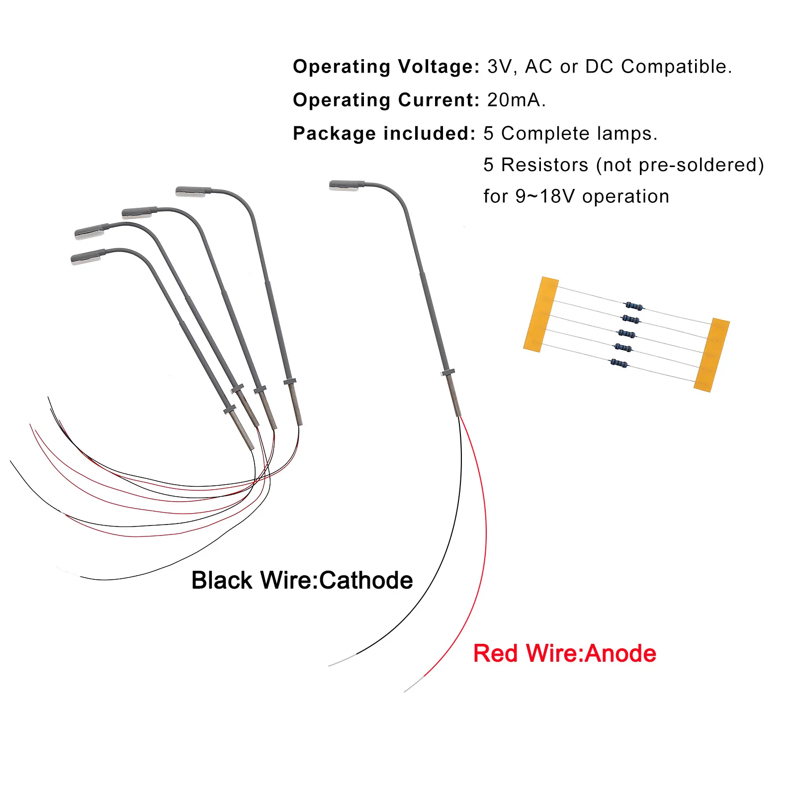 Set of 5 LED Model Street Lamps for HO-Z Scales 4 Set of 5 LED Model Street Lamps for HO-Z Scales - Image 4