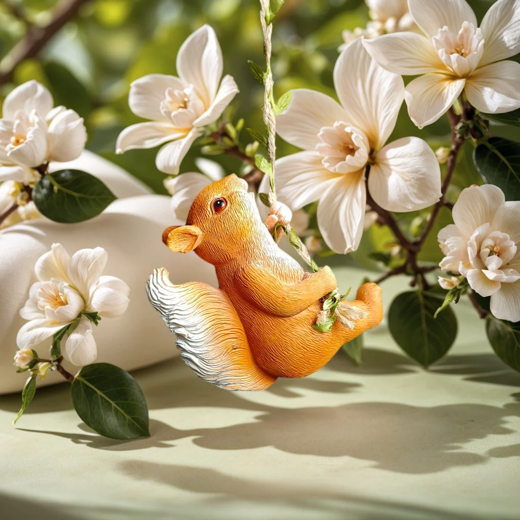 Resin Squirrel Ornament in Natural Tones 5 Resin Squirrel Ornament in Natural Tones - Image 5