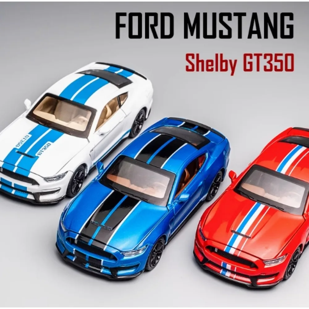Vibrant Blue Ford Mustang Shelby GT350 Toy Model 3 Vibrant Blue Ford Mustang Shelby GT350 Toy Model - Image 3