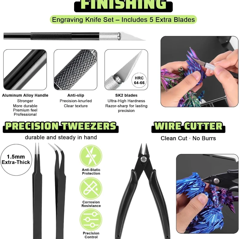 Professional 34-Piece 3D Printer Tool Kit 5 Professional 34-Piece 3D Printer Tool Kit - Image 5