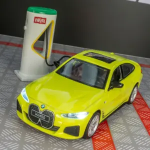 BMW I4 M50 Diecast Model 1:34 Scale with Charging Station 9 S0b215e470b534ba1804bad0253f9ac123