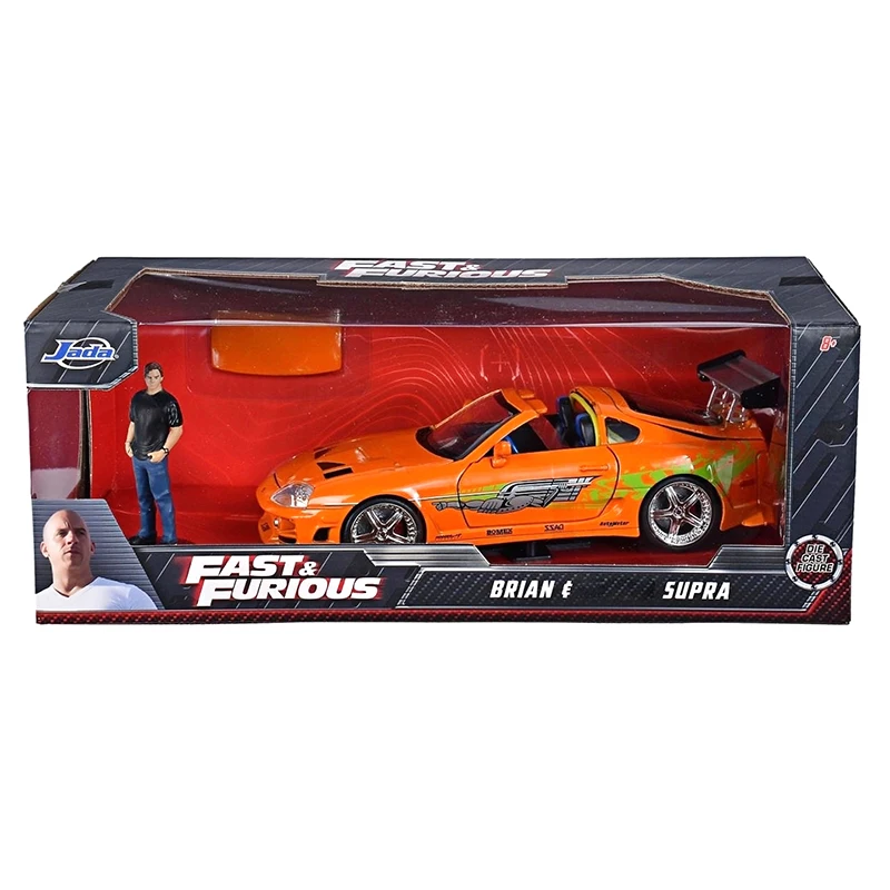 1995 Toyota Supra 1/24 Diecast Model Orange 6 1995 Toyota Supra 1/24 Diecast Model Orange - Image 6
