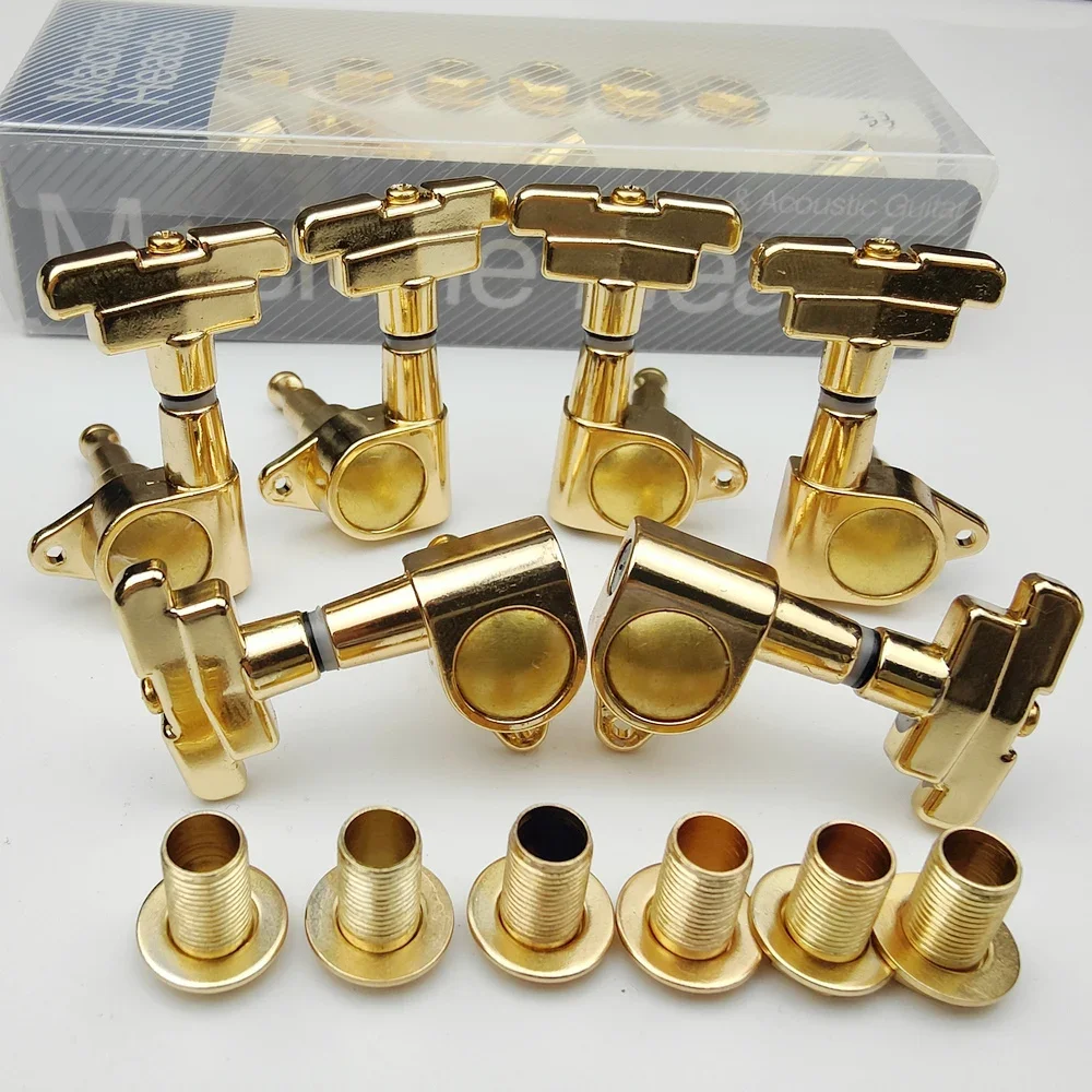 J-109 Gold Guitar Tuning Peg Set with Art Deco Style 3 J-109 Gold Guitar Tuning Peg Set with Art Deco Style - Image 3