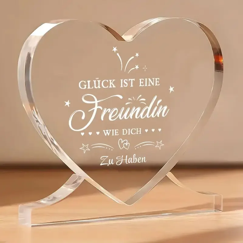 Heart-Shaped Acrylic Decor with German Quote 5 Heart-Shaped Acrylic Decor with German Quote - Image 5