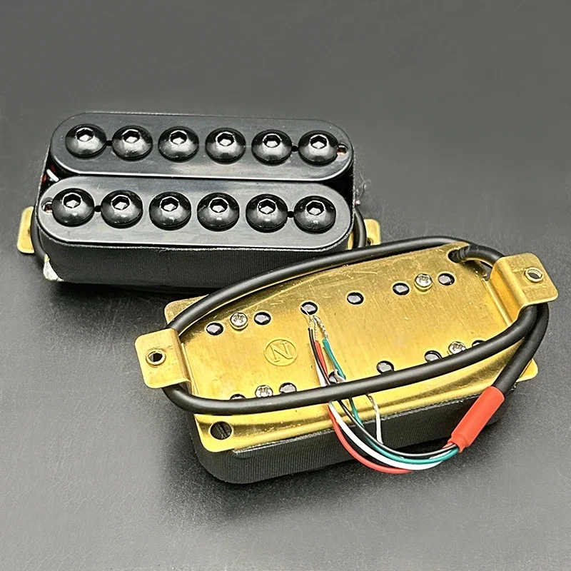 Black Adjustable Humbucker Pickup Set for Electric Guitar 3 Black Adjustable Humbucker Pickup Set for Electric Guitar - Image 3