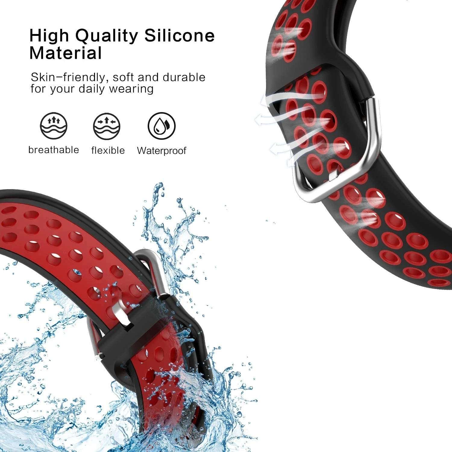 Vibrant Silicone Band for Amazfit Bip 3/Pro/5 2 Vibrant Silicone Band for Amazfit Bip 3/Pro/5 - Image 2