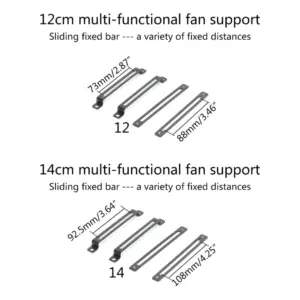 Black Aluminum Cooling Radiator Support Bracket (12cm & 14cm) 13 S0bc5084c9c734e9d8479323d9193dffdP