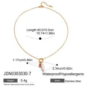 Elegant Stainless Steel Birthstone Necklace for Women 18 S0bfdb1d7022444ffac56a653f56b9893a 2