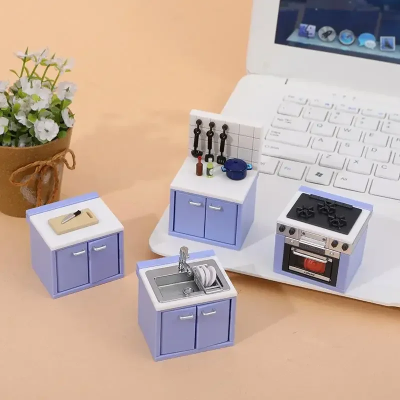 Miniature Dollhouse Kitchen Set with Gas Stove 2 Miniature Dollhouse Kitchen Set with Gas Stove - Image 2