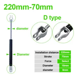 18x8 Model Gas Spring with 50N-500N Force 16 S0c377923beb94cb18b80e08bdb1951f1I