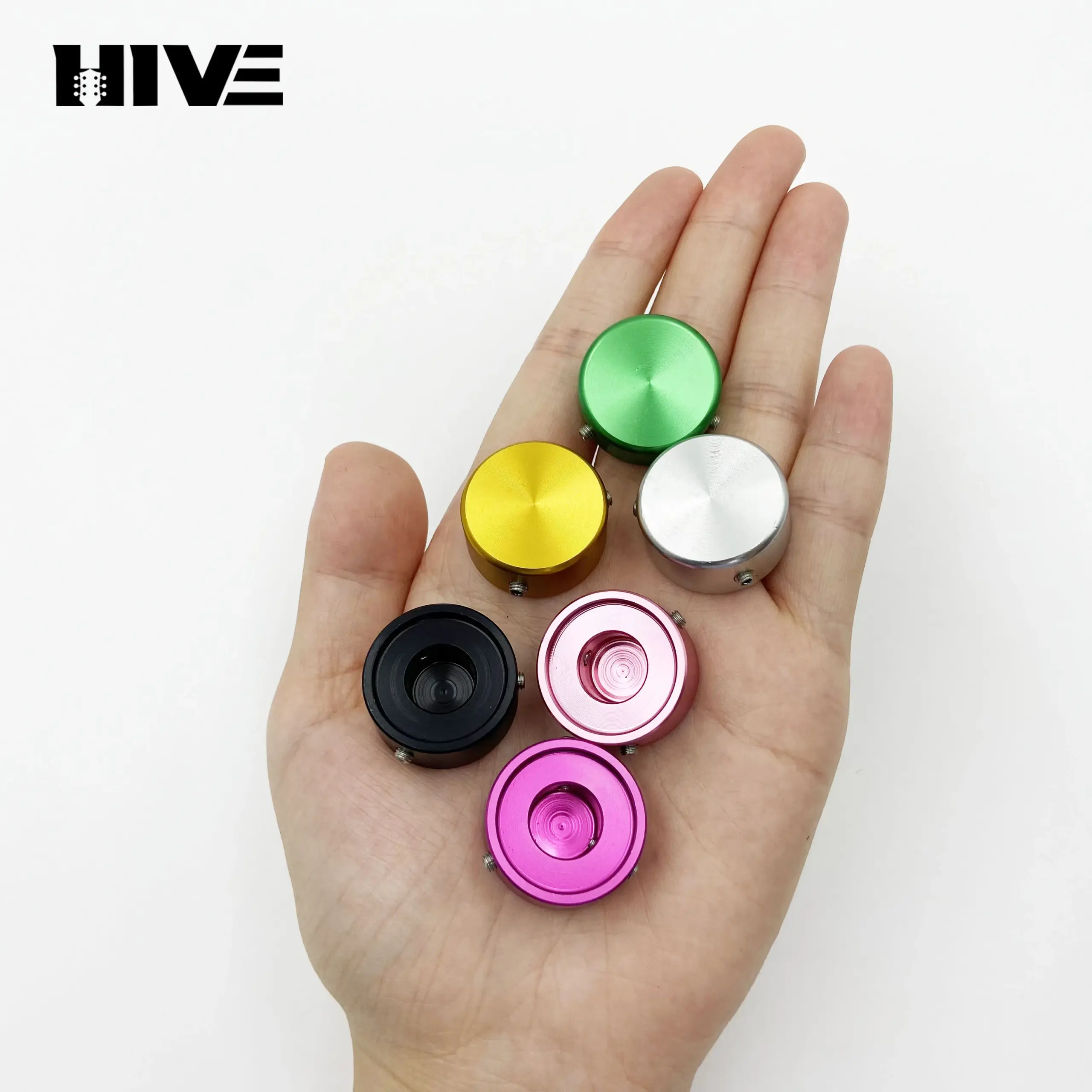 Vibrant Aluminum Effect Pedal Caps Set 2 Vibrant Aluminum Effect Pedal Caps Set - Image 2