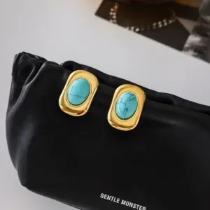 Stainless Steel Blue Turquoise Earrings 12 S0c419248988c4a7c9fd62215e1695ae8l