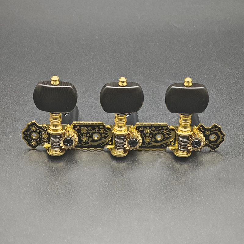 Vintage Gold and Black Guitar Tuners Set 3 Vintage Gold and Black Guitar Tuners Set - Image 3