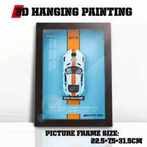 3D Car Wall Art with Dark Wood Frame 14 S0cbd4460ebf74920b2f25c6605d30023w