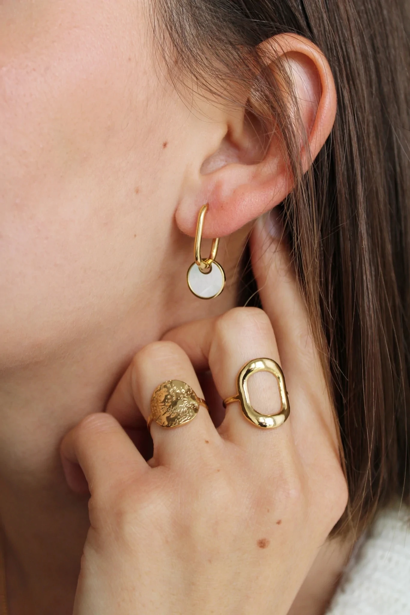 Stainless Steel Oval Hoop Earrings 5 Stainless Steel Oval Hoop Earrings - Image 5