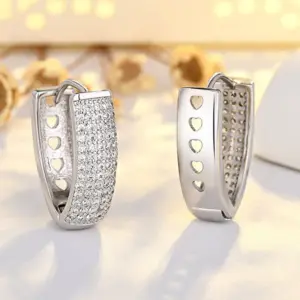Silver Zircon Hoop Earrings for Women 8 S0d0c78b2e0c845db9f82d0a8e5e69735X