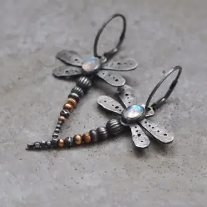 Vintage Silver Dragonfly Earrings for Women 6 S0d294d7f9f4641fdb2002091dc4b18dcj