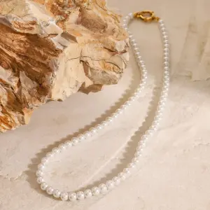 Stainless Steel Pearl Necklace with Toggle Clasp 11 S0d61988378b64a19b594d4db943976bcv