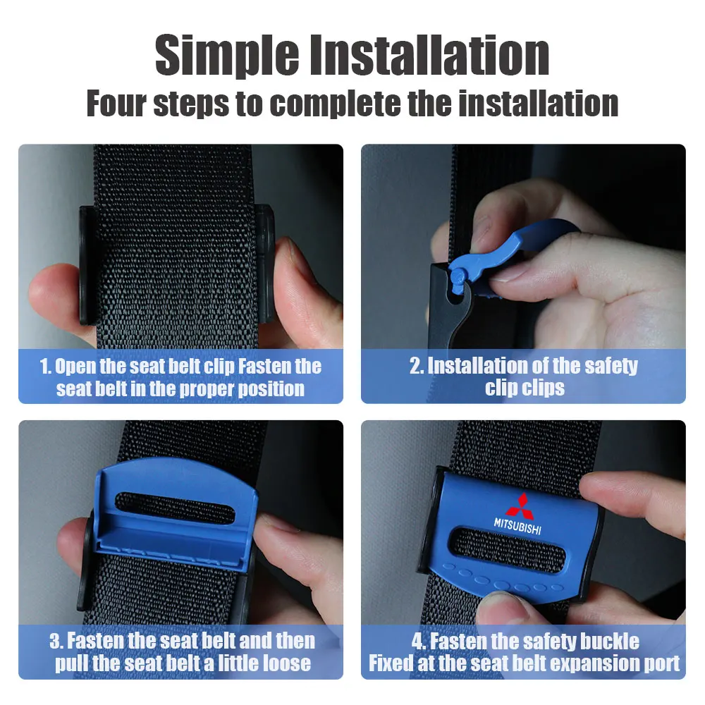 RALLI ART Seat Belt Clips Set for Mitsubishi 6 RALLI ART Seat Belt Clips Set for Mitsubishi - Image 6