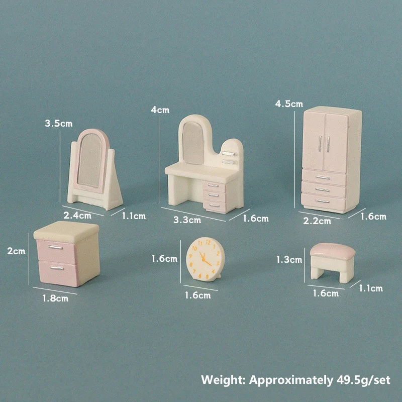 Vintage Pastel Dollhouse Miniature Furniture Set 7 Vintage Pastel Dollhouse Miniature Furniture Set - Image 7