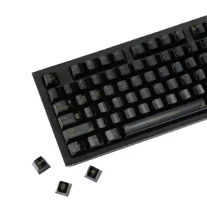 Elegant Black and White YMDK Keycap Set