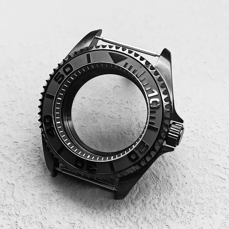 42mm Black Stainless Steel Dive Watch Case 7 42mm Black Stainless Steel Dive Watch Case - Image 7