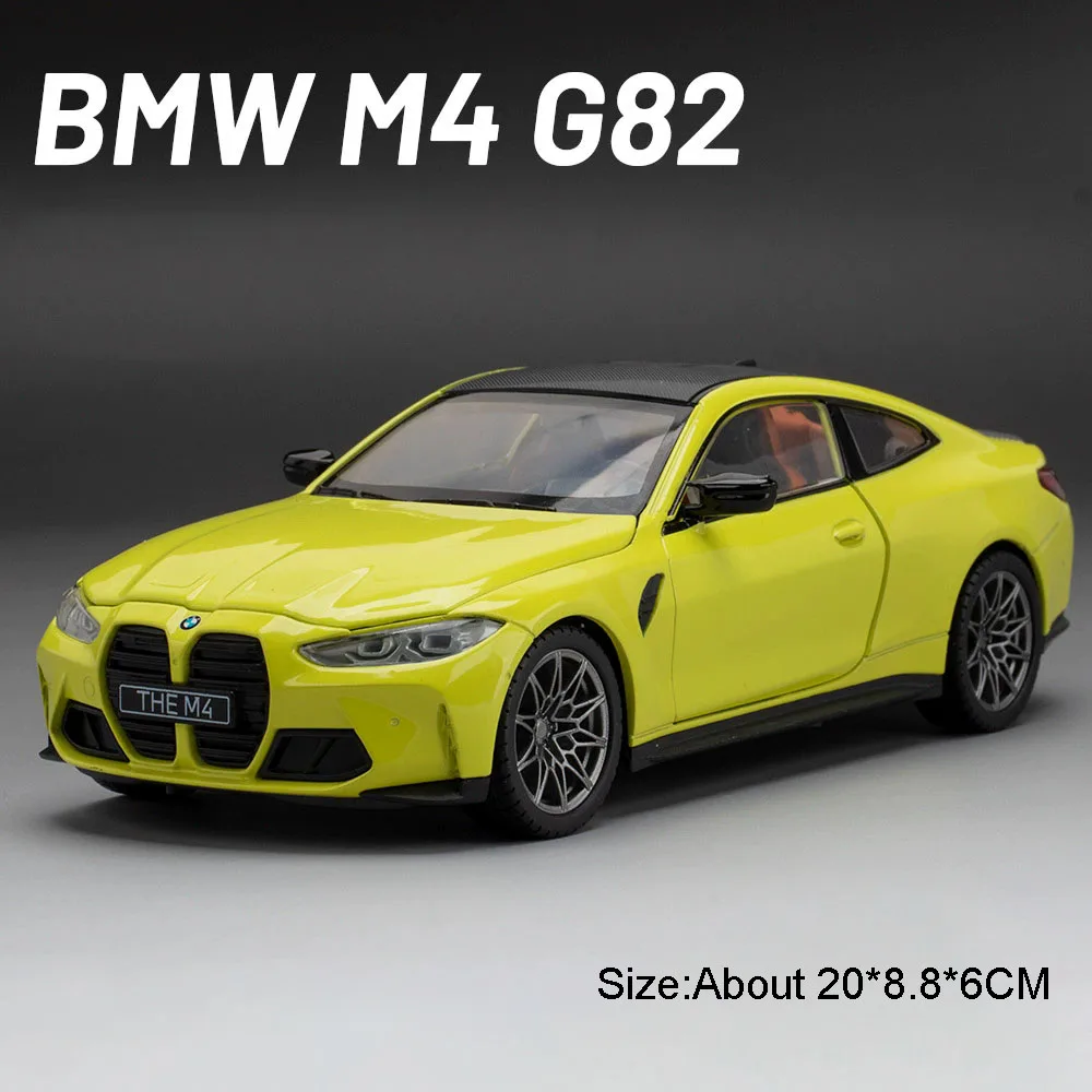 Yellow BMW M4 G82 1:23 Scale Model Car 10 Yellow BMW M4 G82 1:23 Scale Model Car - Image 10