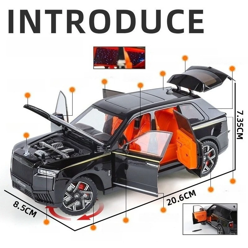 Rolls Royce Cullinan 1:24 Scale Diecast Model 2 Rolls Royce Cullinan 1:24 Scale Diecast Model - Image 2