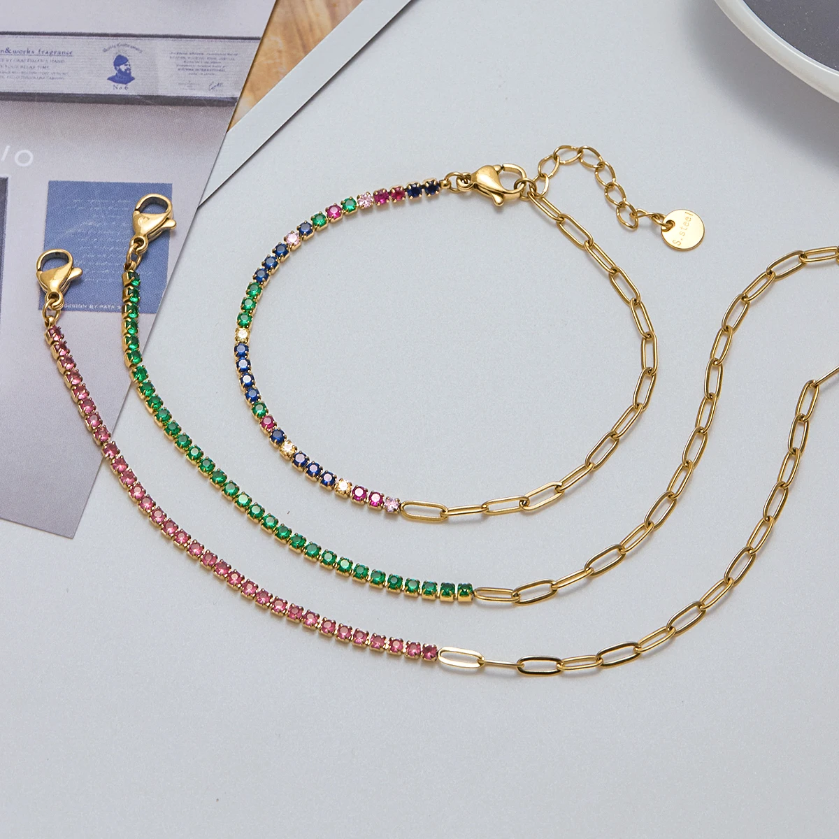 Stainless Steel Zircon Bracelet for Women 4 Stainless Steel Zircon Bracelet for Women - Image 4