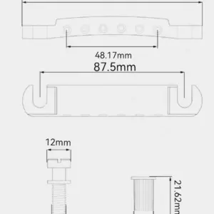 Premium 6-String Tune-O-Matic Guitar Bridge 10 S0e0293c1f6c042b2915e090f62877bc10