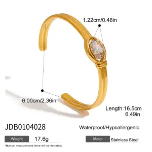 Elegant Stainless Steel Gold Bracelet JDB0104028 15 S0e04c4f4346c423e85858cc9102283e3H