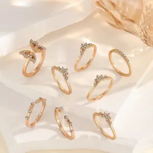 Elegant Set of Eight Butterfly Rings 11 S0e06be7acd7c4439a873e49a92c116eaG