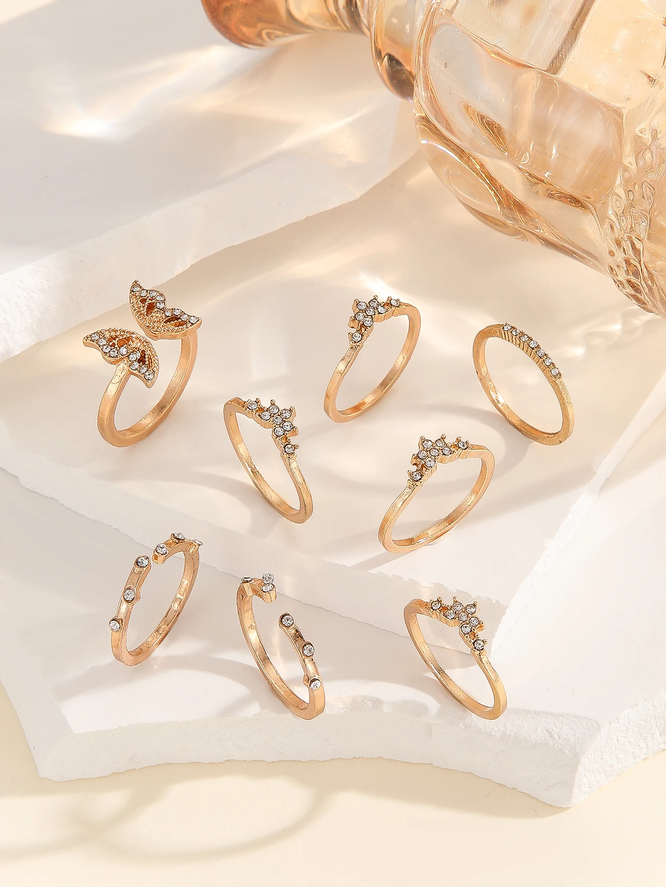 Elegant Set of Eight Butterfly Rings 5 Elegant Set of Eight Butterfly Rings - Image 5