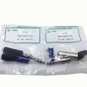 20-Pack NP3X 6.35mm Stereo Jack Plugs