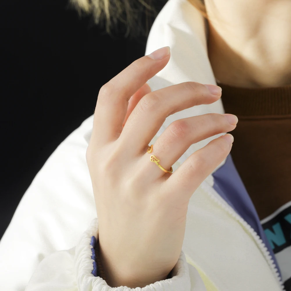 Wing-Shaped Adjustable Stainless Steel Ring for Women 5 Wing-Shaped Adjustable Stainless Steel Ring for Women - Image 5