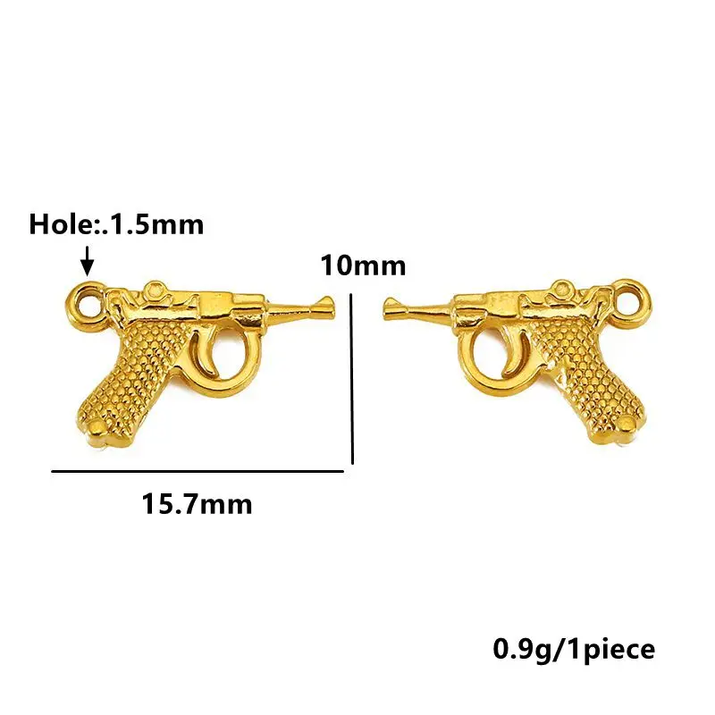 Stainless Steel Gun Charm Set for Jewelry 9 Stainless Steel Gun Charm Set for Jewelry - Image 9