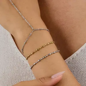 Stainless Steel Women's Gold Elliptical Bracelet 9 S0e3e5bd4d86f4eb4958a8cc9b5b4b7d0Y