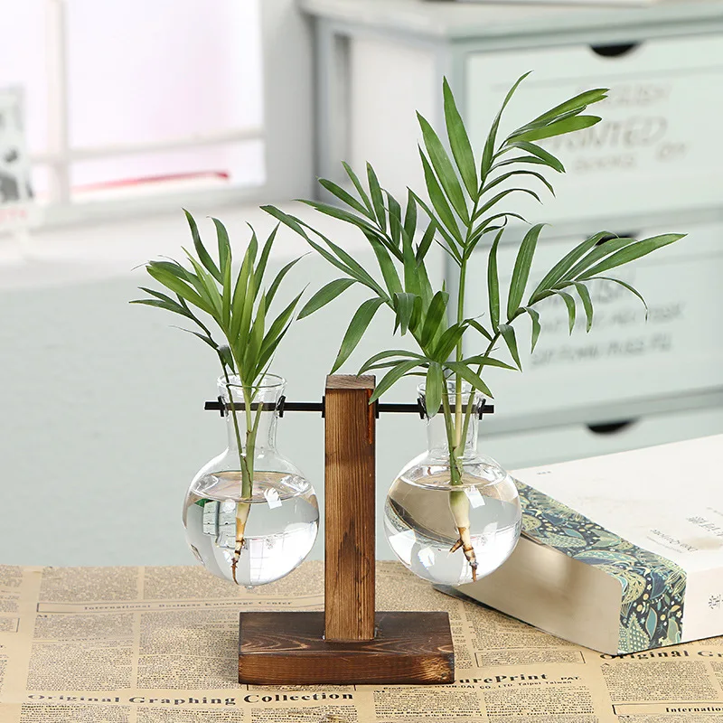 Modern Bamboo and Wood Tabletop Vase Model E123 9 Modern Bamboo and Wood Tabletop Vase Model E123 - Image 9