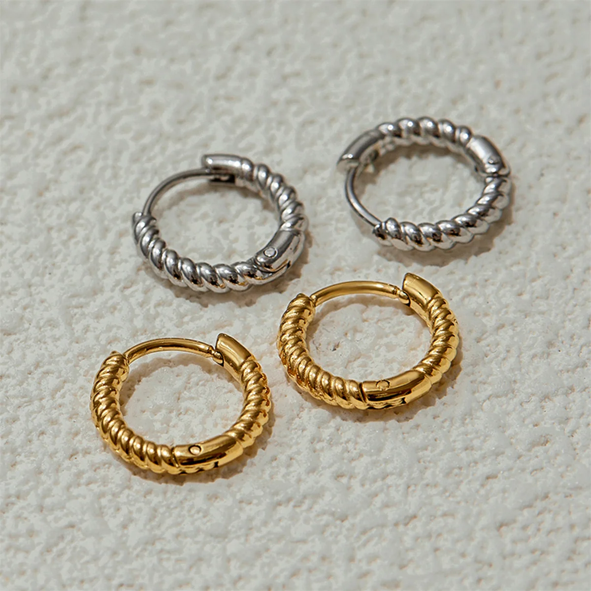 Stainless Steel 12mm Hoop Earrings 6 Stainless Steel 12mm Hoop Earrings - Image 6